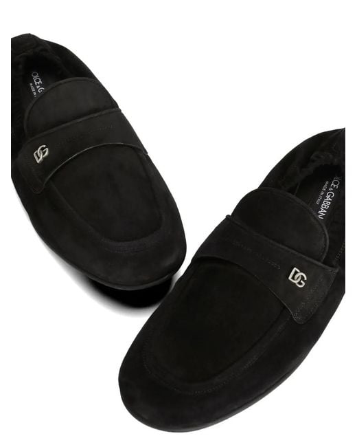 Dolce & Gabbana White Calfskin Slippers for men