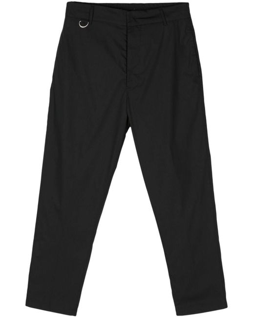 Low Brand Black Mid-rise Tapered-leg Trousers for men