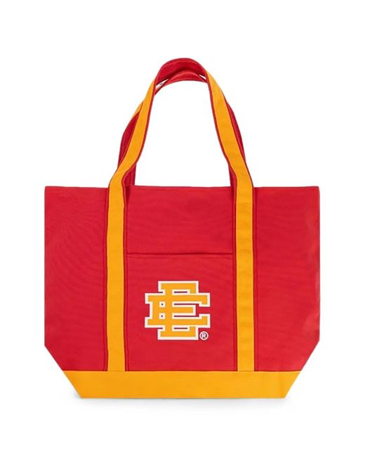 Eric Emanuel Red Ee Logo-Print Tote Bag for men