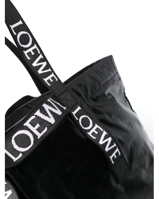 Loewe Black Shopping Bag With Logo for men