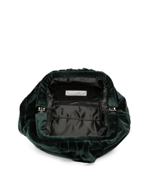 Antonelli Black Ruched Clutch Bag