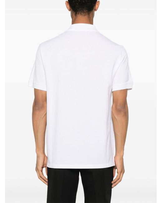 Polo en coton à logo brodé Alexander McQueen pour homme en coloris White