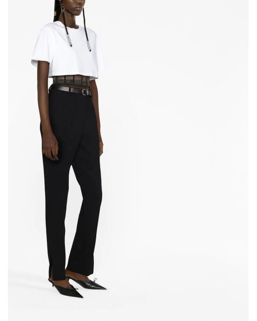 Dolce & Gabbana Black High-Rise Tapered Trousers