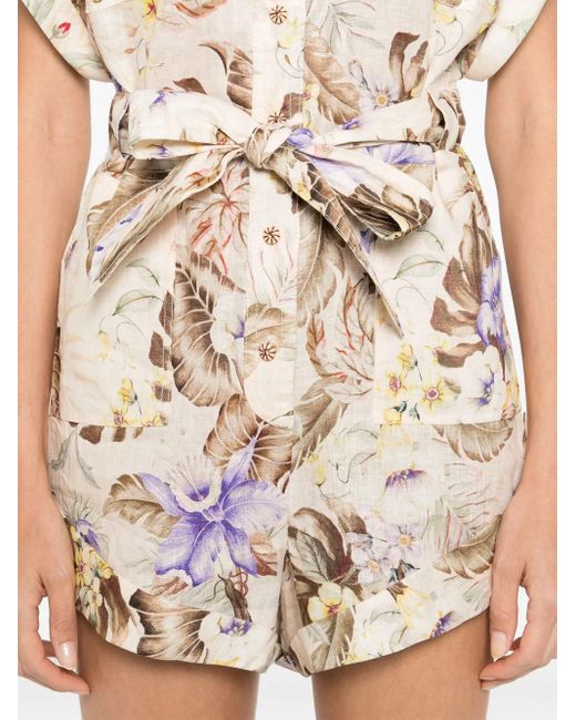 Zimmermann Natural Coco Playsuit