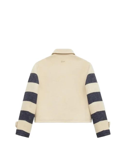 KENZO Natural Striped-Sleeve Jacket for men