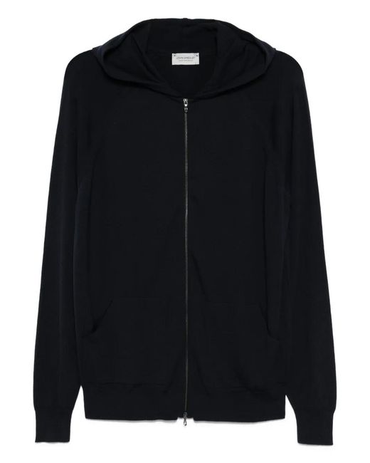 Pull Zippé À Capuche John Smedley pour homme en coloris Black