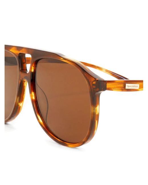 Sporty & Rich Brown Tortoiseshell Frame Sunglasses