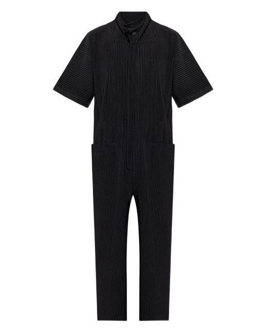 Homme Plissé Issey Miyake メンズ ブラック ショートスリーブ 