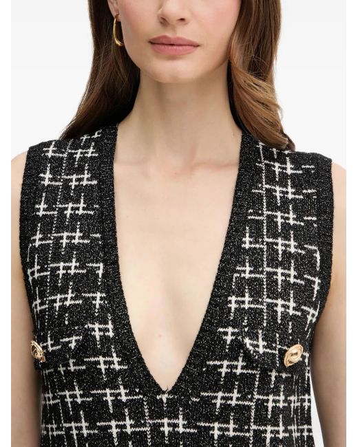 Silvian Heach Black Minikleid aus Tweed