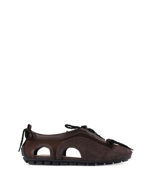 Simone Rocha Brown Cutout Ballerina Sneakers