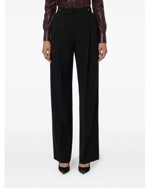 Elisabetta Franchi Black Hose mit Bundfalten