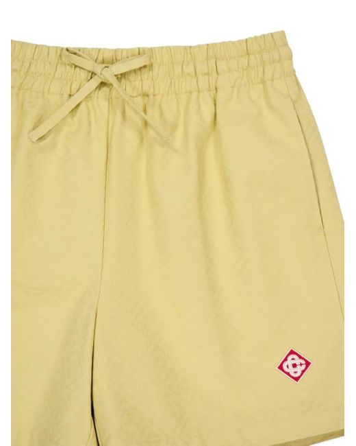 Casablanca Yellow Monogram Drawstring Shorts for men