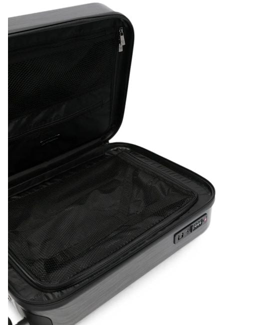 Emporio Armani Black Logo-Embossed Suitcase for men