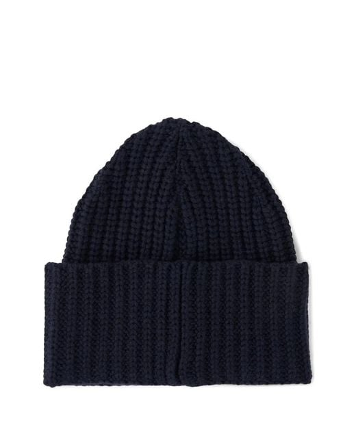 Bogner Blue Kilian Logo-Patch Beanie Hat for men