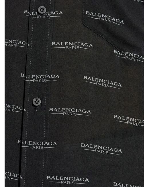 Balenciaga Blue Longline Shirt for men