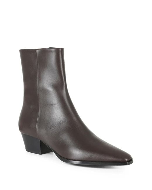 Aeyde Brown Pointed-Toe Ankle Boots