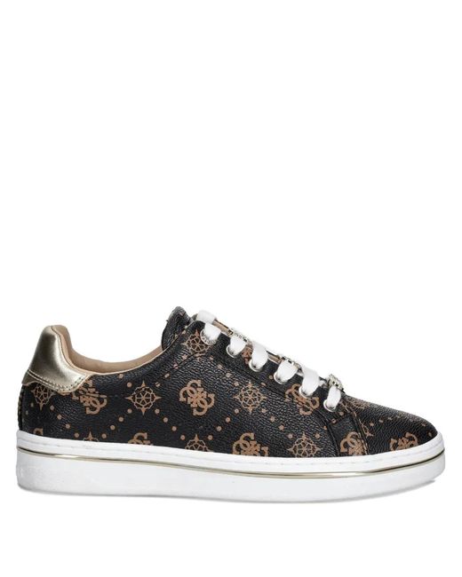 Guess Black Monogram Lace-Up Sdneakers