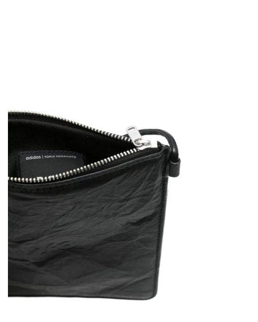 Bolso messenger con sello del logo Y-3 de hombre de color Black