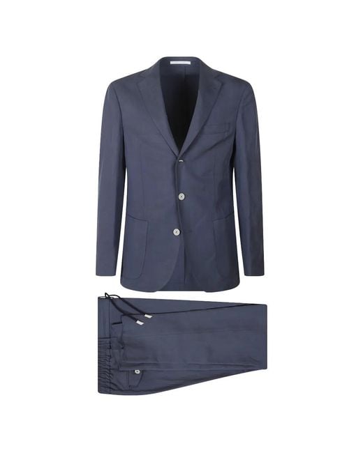 Eleventy Blue Button Single-Breasted Blazer for men