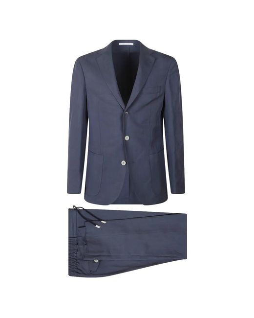 Eleventy Blue Button Single-Breasted Blazer for men
