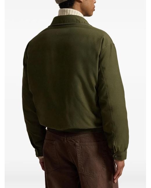 Polo Ralph Lauren Green Embroidered-Logo Insulated Jacket for men