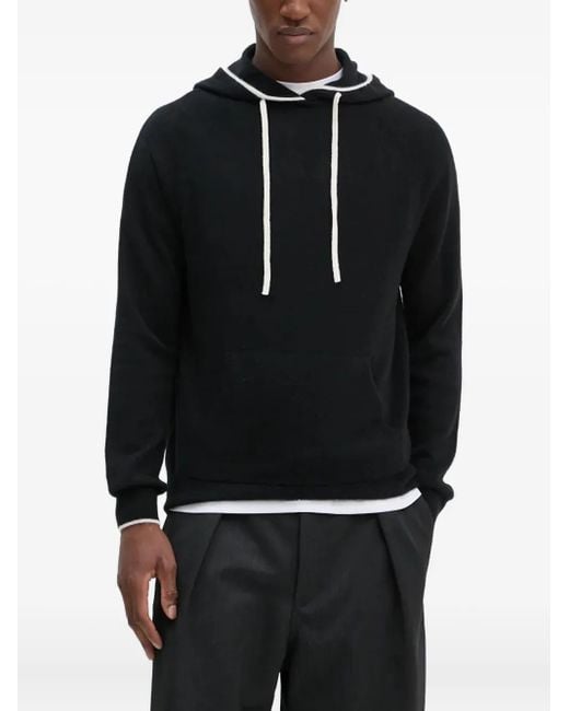From Future Black Drawstring Hoodie for men