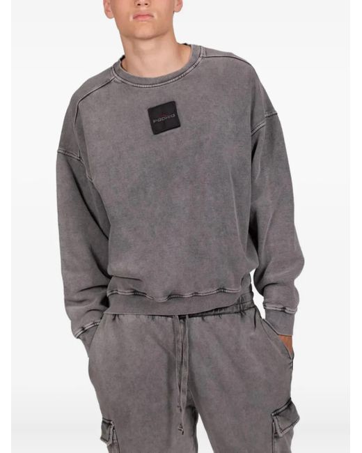 PODHIO Gray Sweatshirt mit Logo-Patch