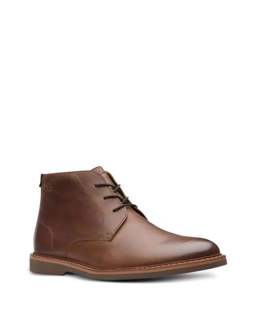 Clarks Brown Atticus Lt Mid Boots