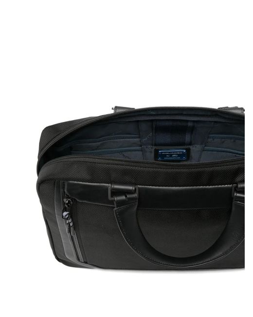 Piquadro Black Zip Top-Handles Laptop Bag