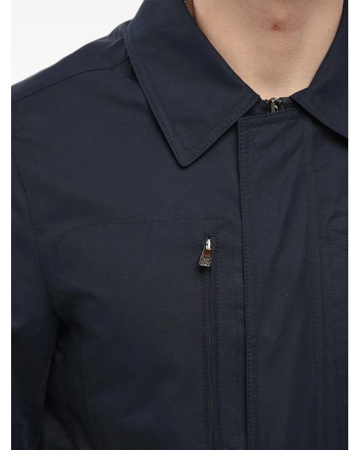 Corneliani Blue Viva Zip-Front Jacket for men