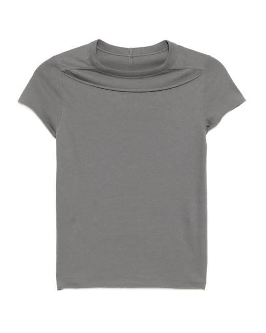Rick Owens Gray Slashed Levels T-Shirt