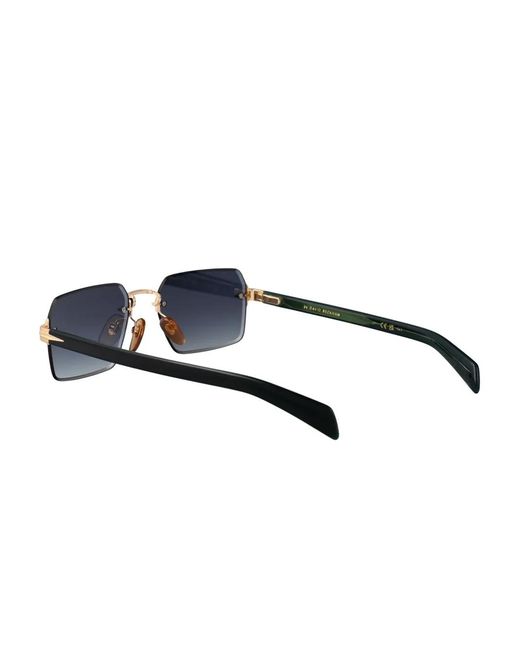 David Beckham Blue Rectangle-Frame Sunglasses for men