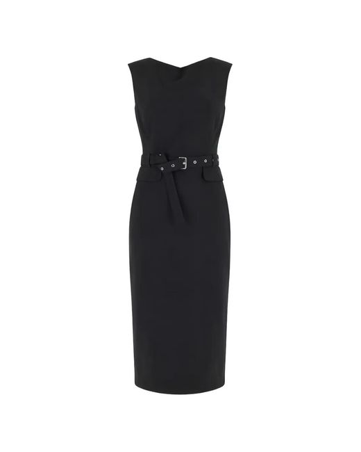 Pinko Black Acalypha Belted Midi Dress