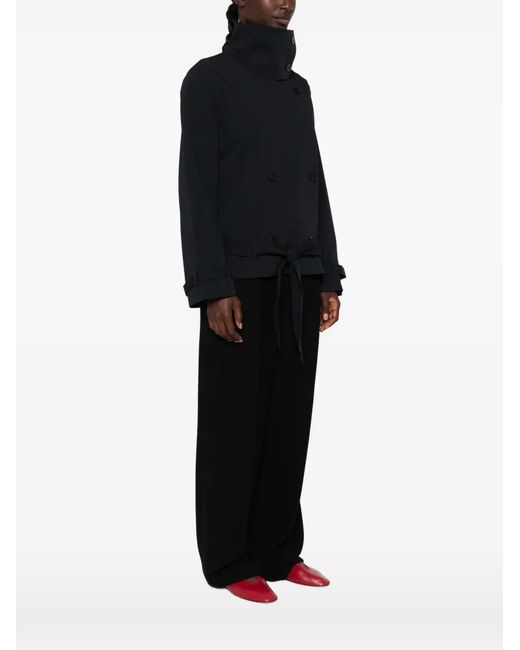 Samsøe & Samsøe Black Sabianca Double-Breasted Belted Jacket