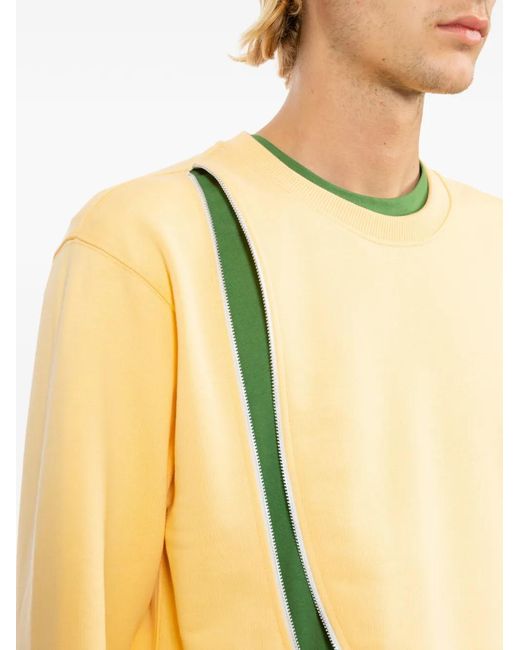 Comme des Garçons Yellow Zip-Detail Sweatshirt for men