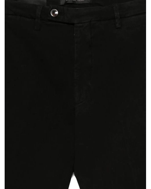 Michael Coal Black Belt-Loops Trousers for men