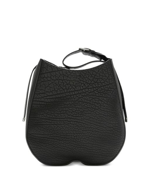 Burberry Black Medium Chess Leather Shoulder Bag