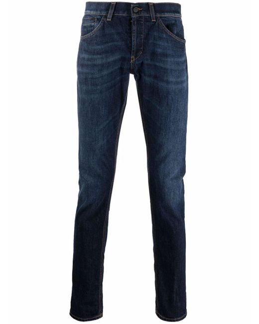 Dondup Denim High Waist Jeans in het Blauw voor heren | Lyst NL