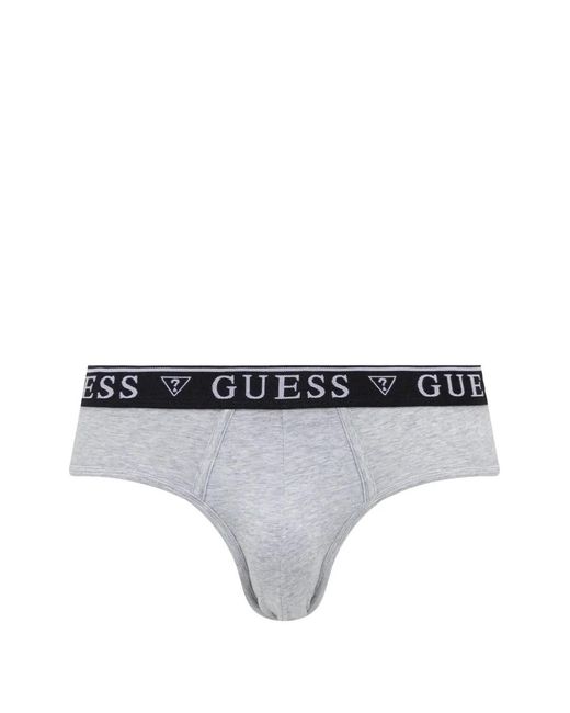 Guess White Lot De Deux Slips À Taille Logo for men