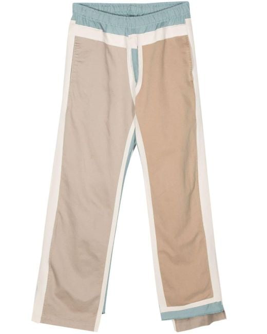 Pantalones rectos con diseño patchwork Needles de hombre de color Natural