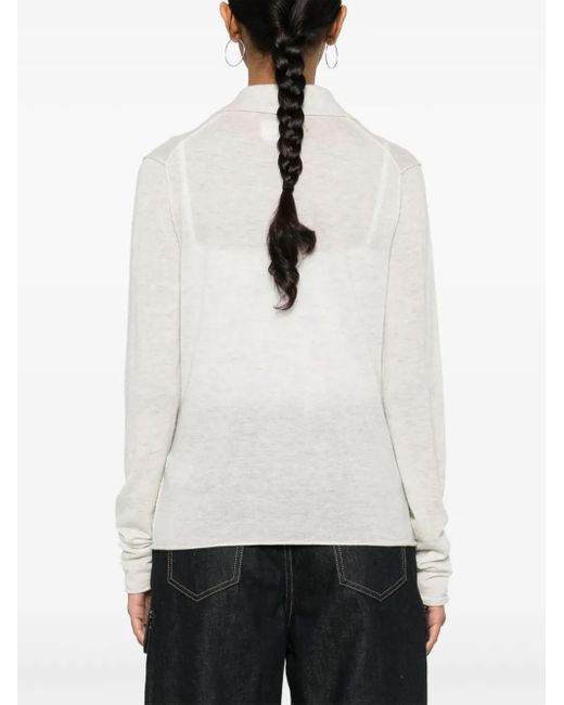 Zadig & Voltaire White Sally Rhinestone-Embellished Cashmere Jumper