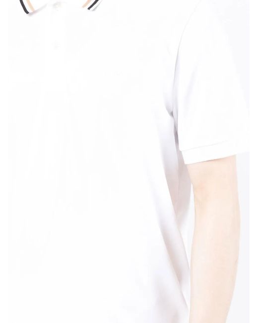 Polo A Maniche Corte di Boss in White da Uomo