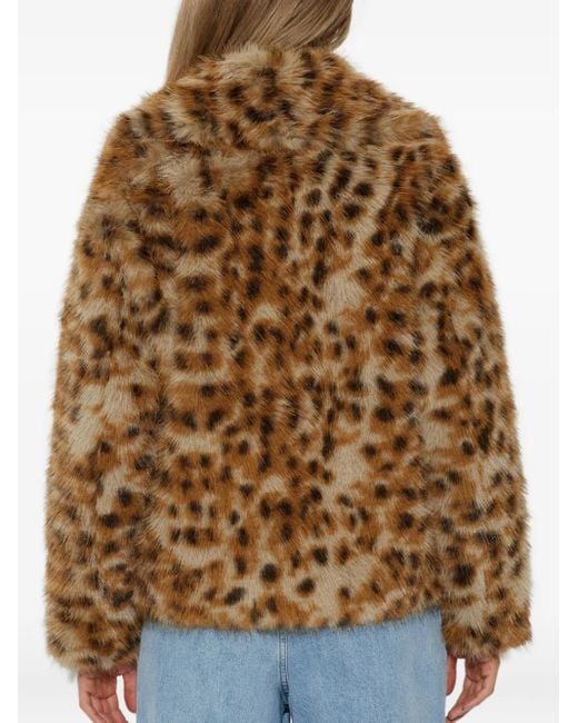 Chaqueta Lestine con doble botonadura y estampado de leopardo Munthe de color Brown