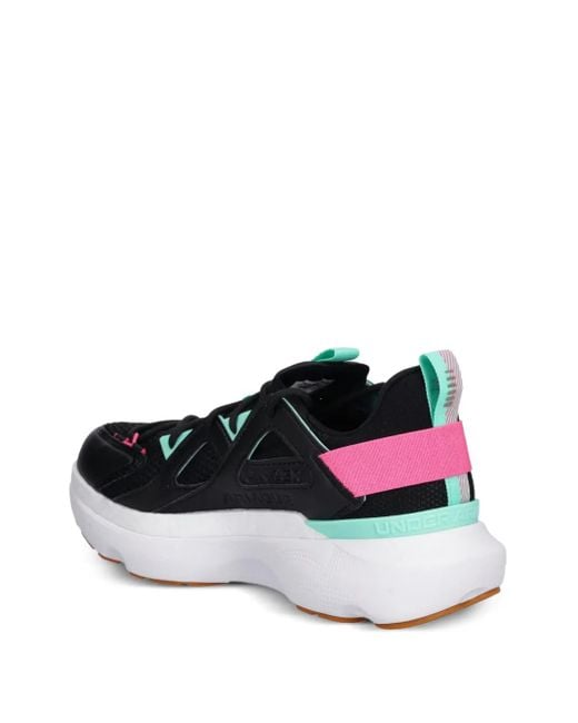 Under Armour Black Panelled-Mesh Sneakers