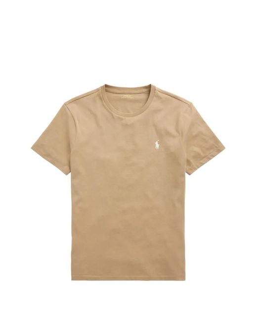 Polo Ralph Lauren Natural Logo-Embroidered T-Shirt for men