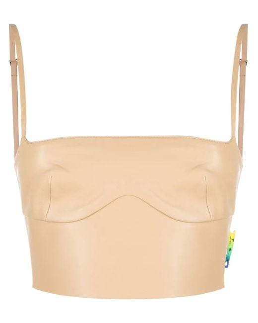 Off-White c/o Virgil Abloh レザークロップドトップ Multicolor