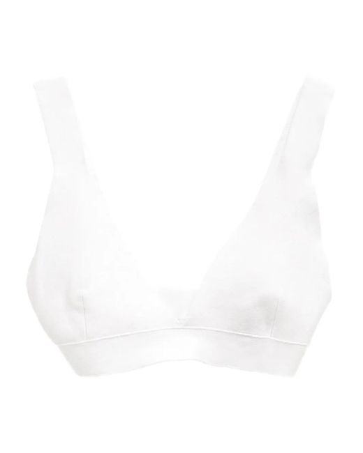 Lauren Manoogian White Fine-Knit Bra