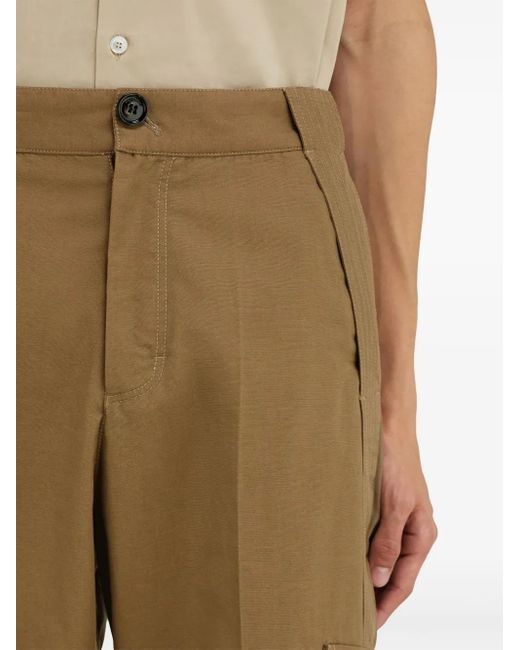 Ferragamo Natural Canvas Cargo Pants for men