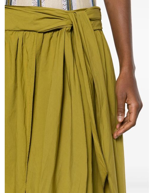 Forte_forte Green Cotton Long Skirt