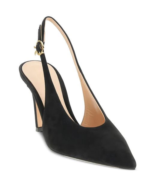 Gianvito Rossi Black 85Mm Robbie Slingback Pumps